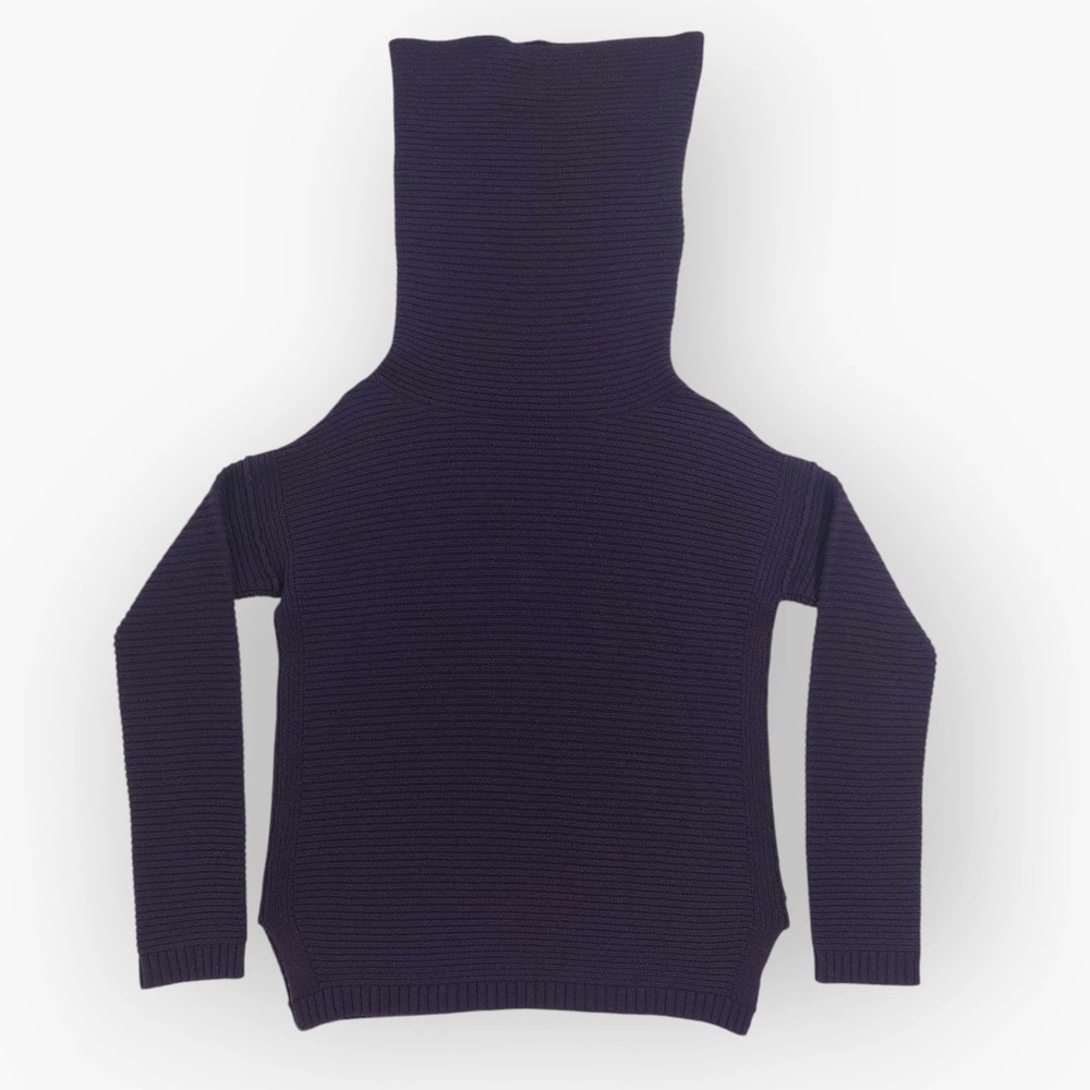 Autumn Cashmere Sweater Womens XS Purple Knit Turtleneck Cashmere Wool Blend